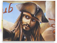 Pirat malowany w barze